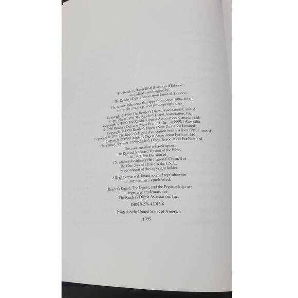 The Reader's Digest RSV Bible Illustrated Edition 1990 HC Blue Cloth - Picture 5 of 9